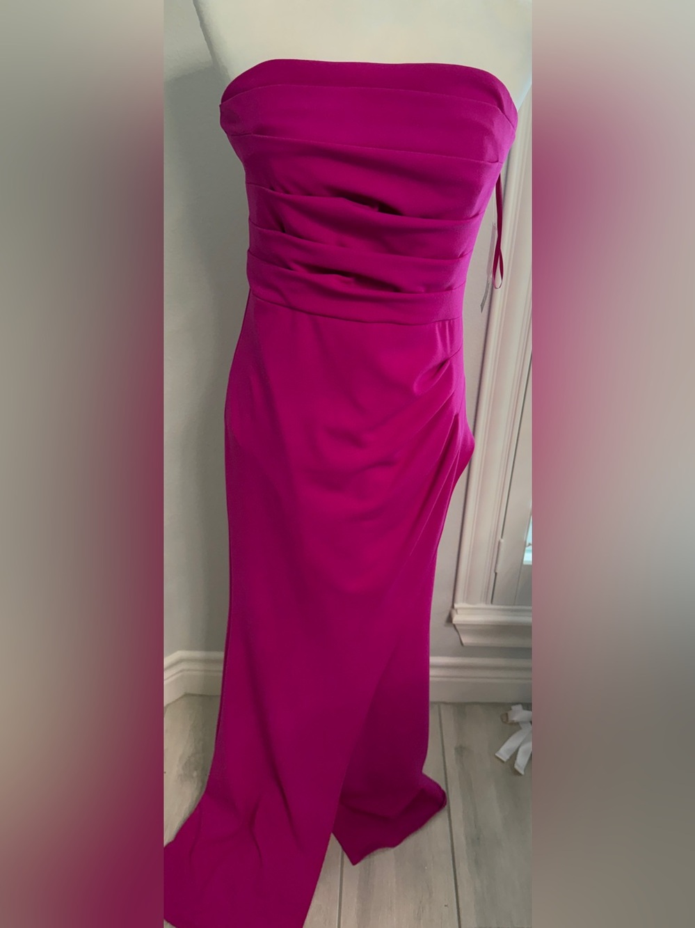 NWT Xscape Strapless Fuchsia Evening Gown